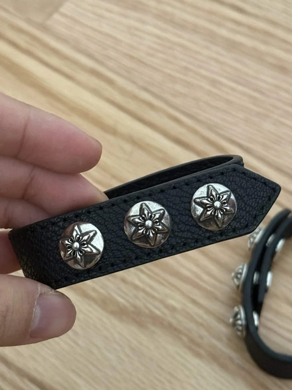 Men’s Leather Snap Bracelet in Deep Pink